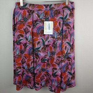 LuLaRoe Madison Skirt Pink Floral XL
